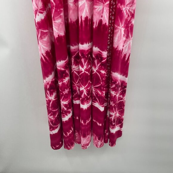 INC International Concepts Sleeveless Maxi Dress Front Slit Pink/White Small New - Picture 3 of 9